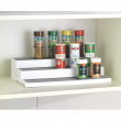 Mini-shelf with 3 extendable shelves, STEPS, white / grey Mini-shelf with 3 extendable shelves, STEPS, white / grey