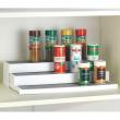 Mini-shelf with 3 extendable shelves, STEPS, white / grey Mini-shelf with 3 extendable shelves, STEPS, white / grey