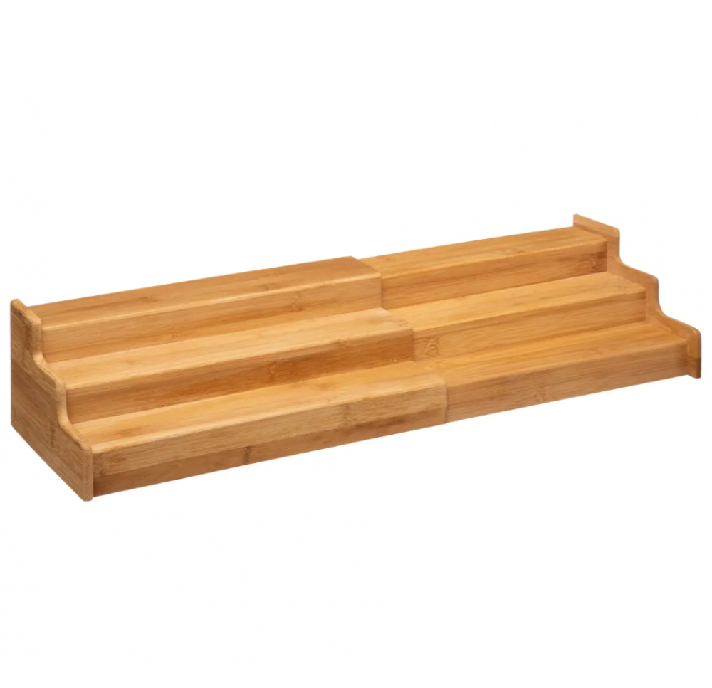 Expandable Shelf, STRETCH BAMBOO RACK, 31 till 50 cm, Nature in the group Storage / Kitchen storage / Kitchen cabinet organizers / Spice racks at SmartaSaker.se (42996)