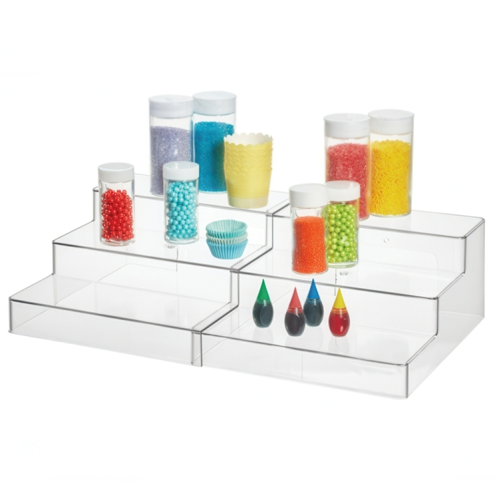 Expandable Shelf, THE HOME EDIT 3-TIER SHELF, 27 to 49 cm, Clear in the group Storage / Kitchen storage / Kitchen cabinet organizers at SmartaSaker.se (42997)