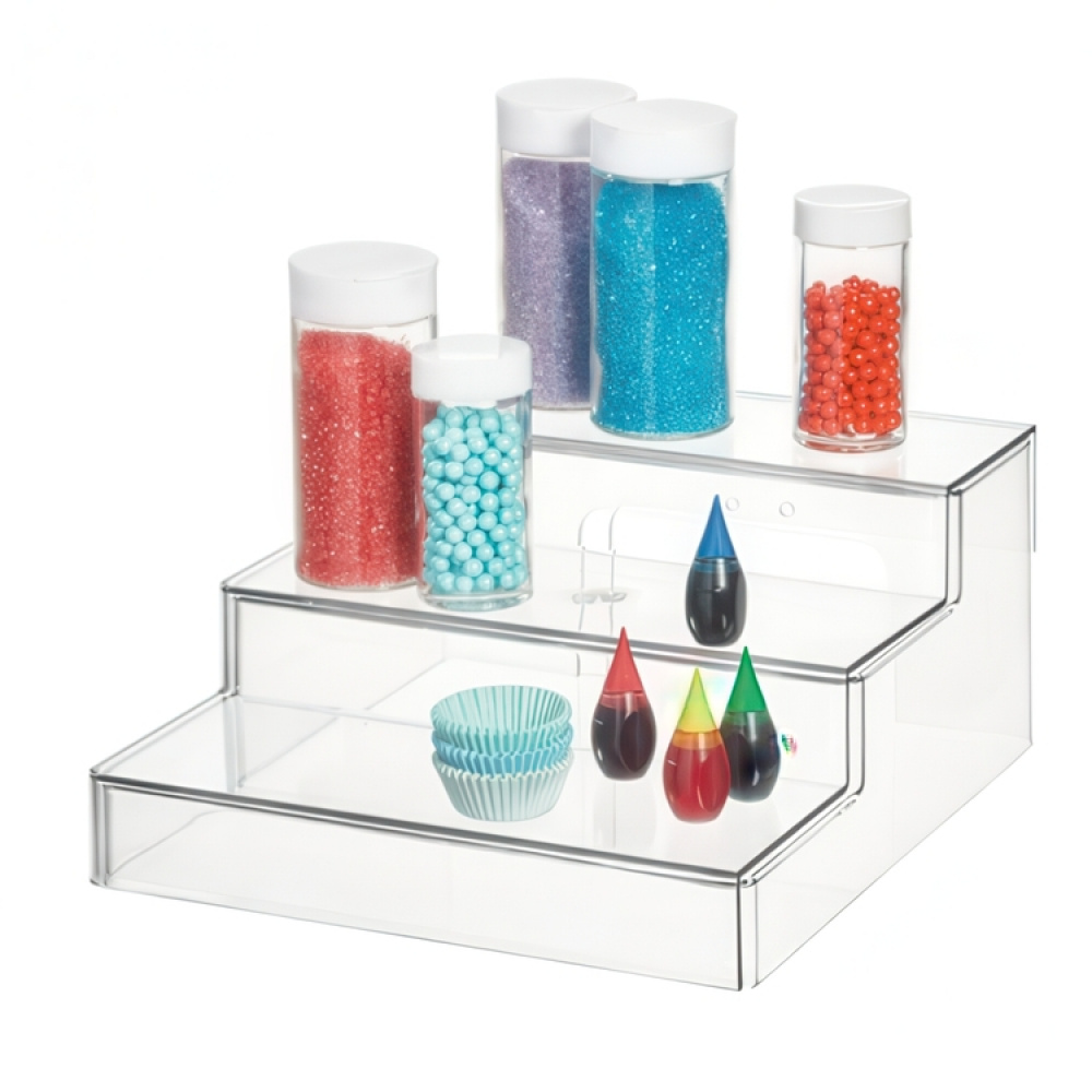 Expandable Shelf, THE HOME EDIT 3-TIER SHELF, 27 to 49 cm, Clear in the group Storage / Kitchen storage / Kitchen cabinet organizers at SmartaSaker.se (42997)