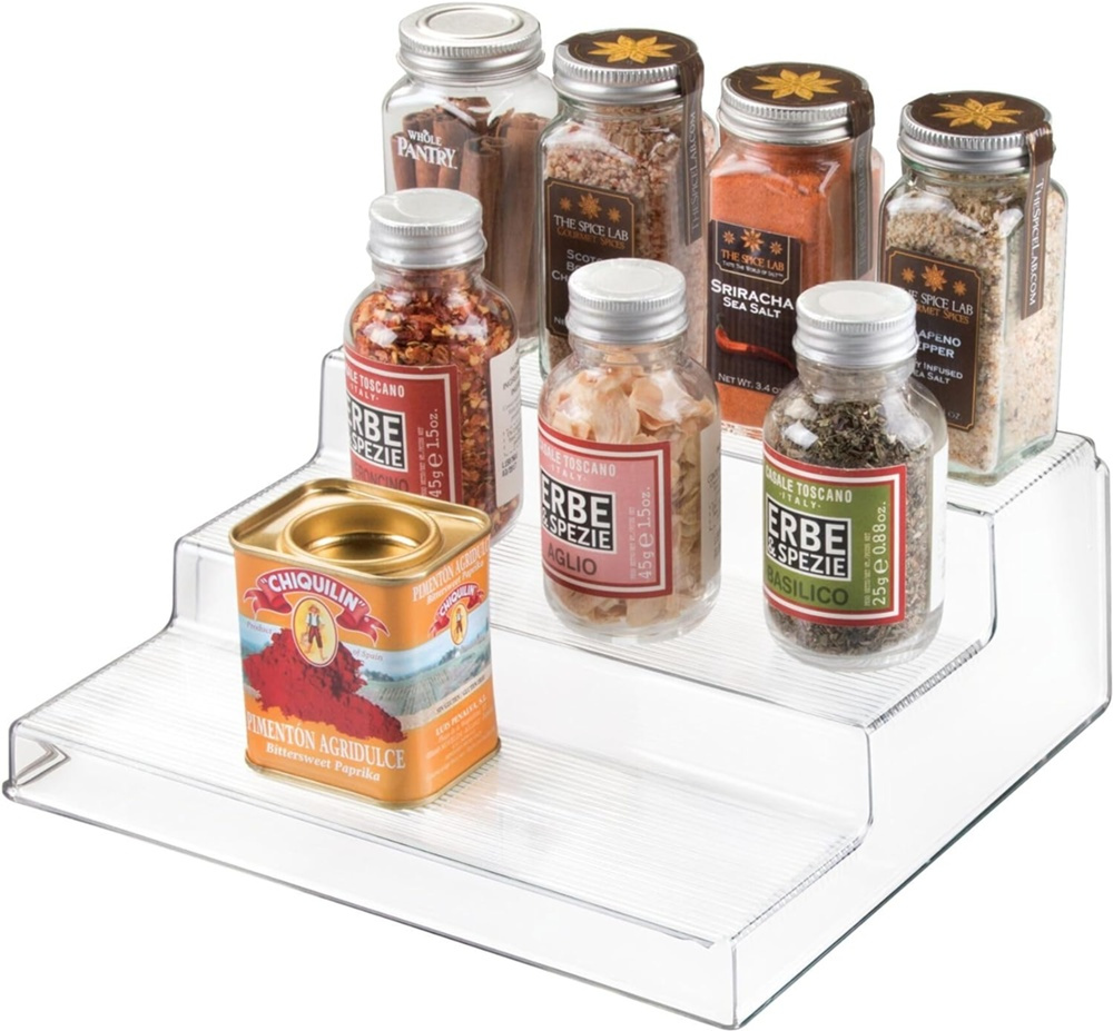 Rack, 3-Tiered, LINUS STADIUM ORGANIZER, 25,4 x 22,2 x H 8,9 cm, Transparent in the group Storage / Kitchen storage / Kitchen cabinet organizers at SmartaSaker.se (42998)
