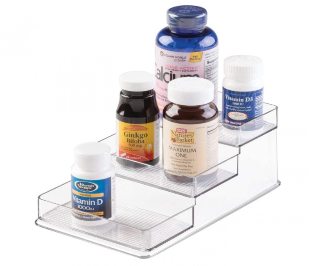 Rack, 3-Tiered, STADIUM SLIM, 26 x 16 x H 10 cm, Transparent in the group Storage / Kitchen storage / Kitchen cabinet organizers at SmartaSaker.se (42999)