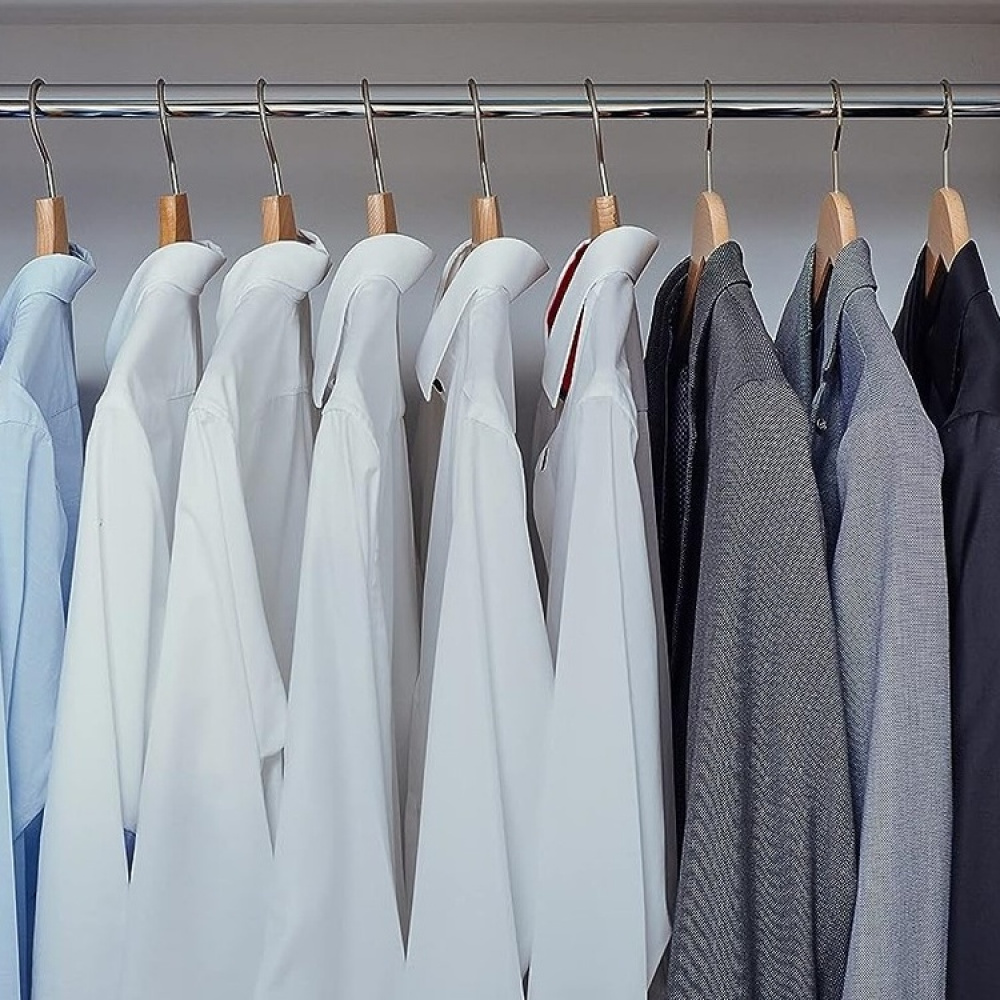 Hanger in Wood with skirt holders, MAWA CLASSIC, 41 cm, Natural in the group Storage / Wardrobe storage / Hangers and hooks at SmartaSaker.se (43009)