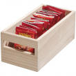 Handeled Bin, PAULOWNIA ECO WOOD BOX XS, 13 x 25,4 x H 10,5 cm, Natural