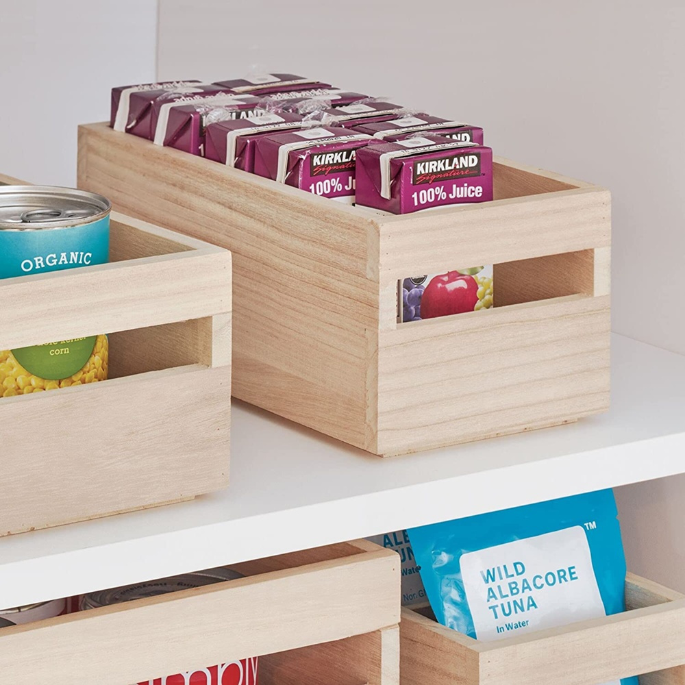 Handeled Bin, PAULOWNIA ECO WOOD BOX XS, 13 x 25,4 x H 10,5 cm, Natural in the group Storage / Storage boxes at SmartaSaker.se (43012)