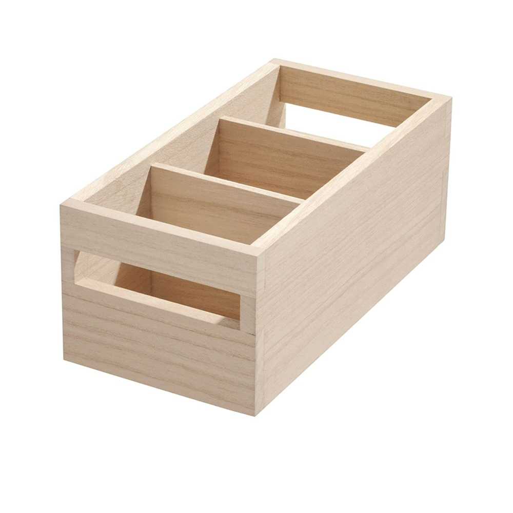 Packet Organiser, PAULOWNIA ECO WOOD BOX, 13 x 25,4 x H 10,5 cm, Natural in the group Storage / Storage boxes at SmartaSaker.se (43013)