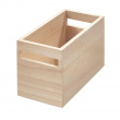 Handeled Bin, Small, PAULOWNIA ECO WOOD BOX S, 13 x 25,4 x H 15,2 cm, Natural Handeled Bin, Small, PAULOWNIA ECO WOOD BOX S, 13 x 25,4 x H 15,2 cm, Natural