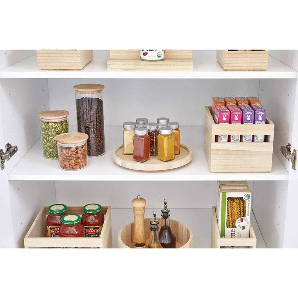 Handeled Bin, Medium, PAULOWNIA ECO WOOD BOX M, 19 x 25,4 x H 15,2 cm, Natural in the group Storage / Storage boxes at SmartaSaker.se (43019)