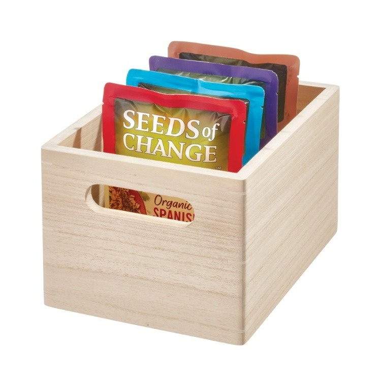 Handeled Bin, THE HOME EDIT ECO WOOD MEDIUM BOX, 25,4 x 19,1 x H 15,2 cm in the group Storage / Storage boxes at SmartaSaker.se (43020)