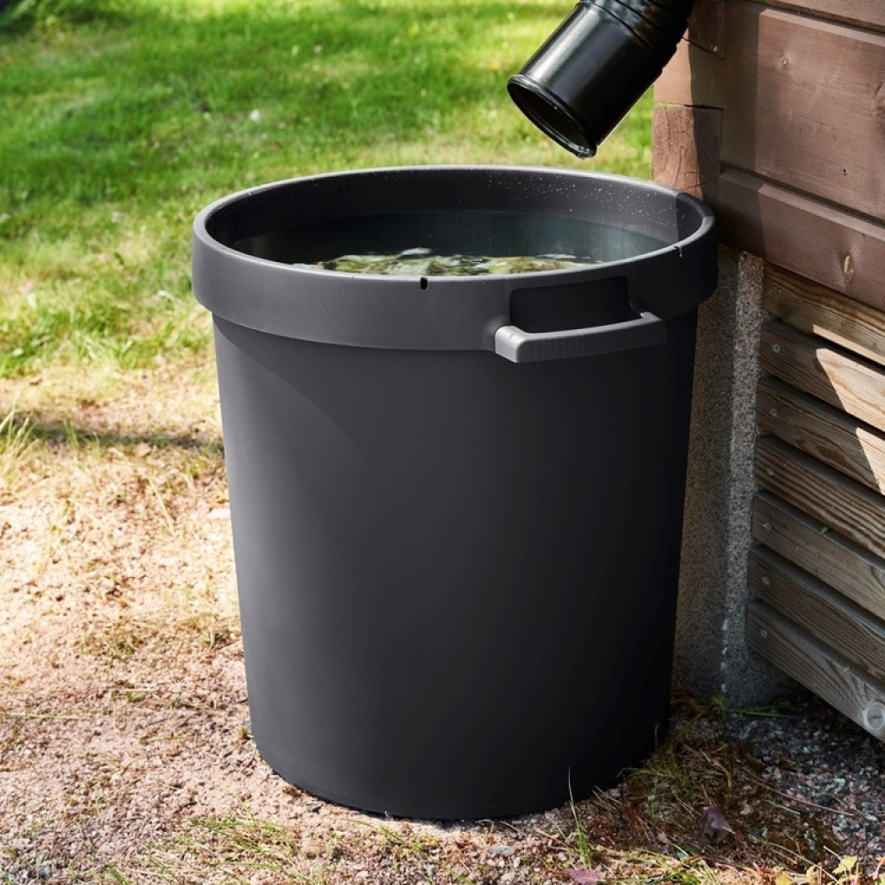 Bin with Handles, 45 L, WATER BARREL, 42 x 51 x H 46 cm, Black in the group Storage / Storage room and garage / Baskets and buckets at SmartaSaker.se (43026)