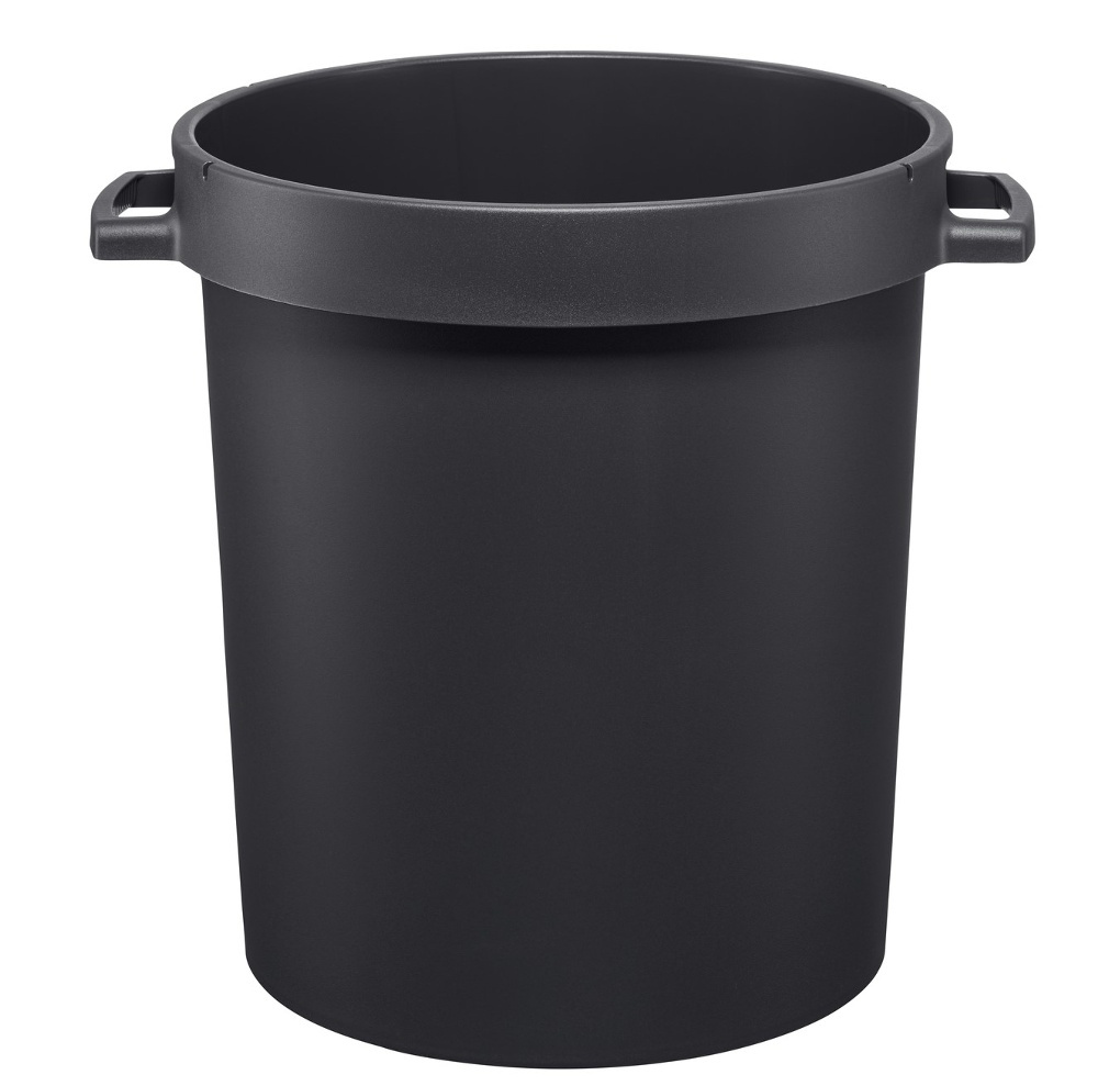 Bin with Handles, 45 L, WATER BARREL, 42 x 51 x H 46 cm, Black in the group Storage / Storage room and garage / Baskets and buckets at SmartaSaker.se (43026)