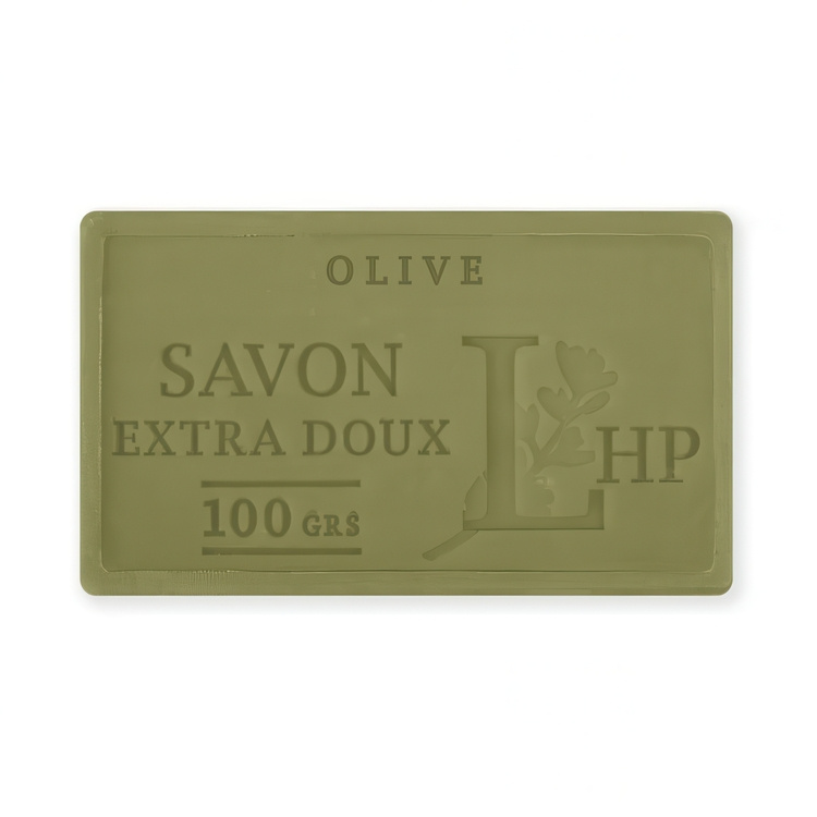Soap with Olive oil, 100 g, SAVON DE MARSEILLE HUILE D\'OLIVE, 8,5 x 5 x H 2,5 cm, Olive Green in the group at SmartaSaker.se (43053)