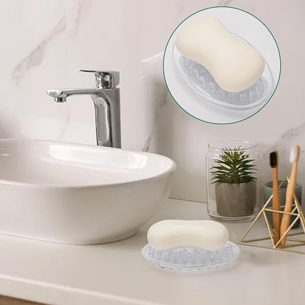 Soap tray, Self Draining, SOAP SAVER, Clear in the group Storage / Bathroom storage at SmartaSaker.se (43061)
