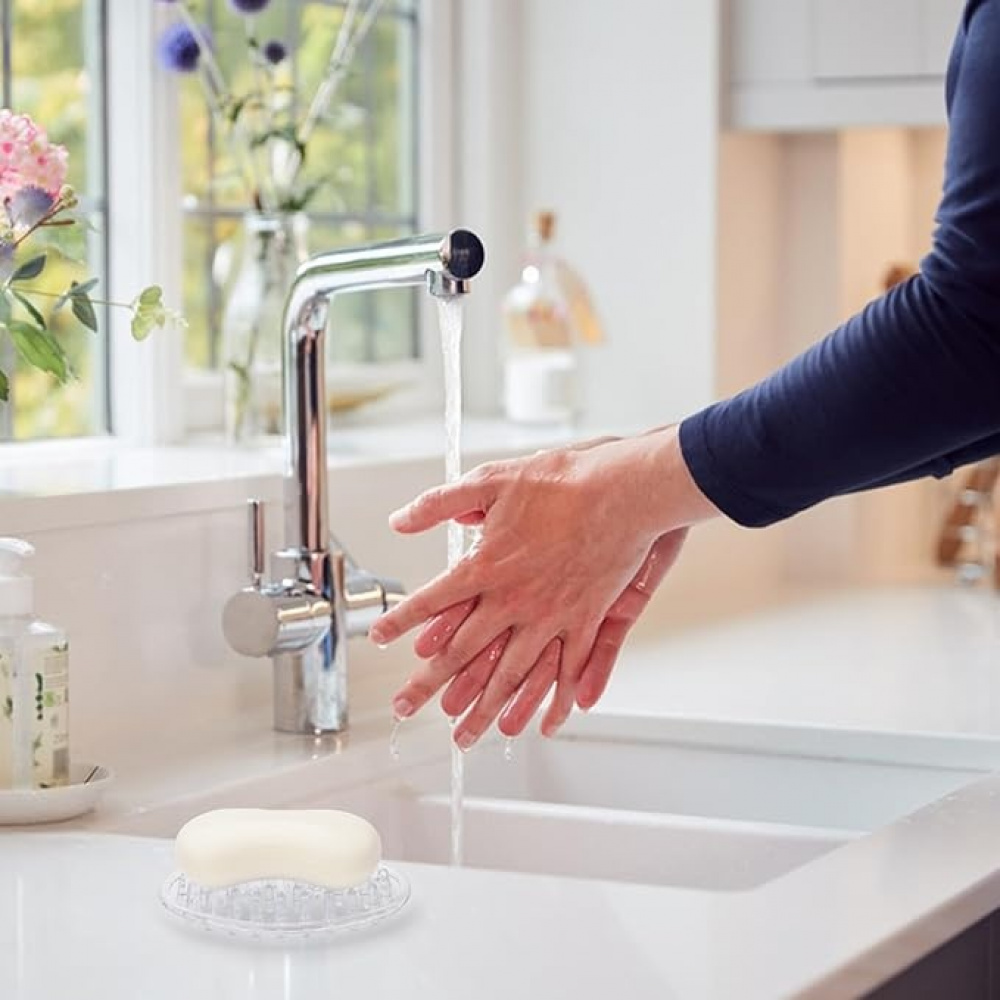 Soap tray, Self Draining, SOAP SAVER, Clear in the group Storage / Bathroom storage at SmartaSaker.se (43061)