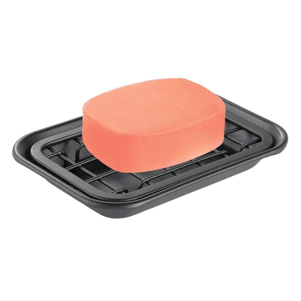 Soap cup, Self Draining, GIA SOAP DISH, 14,5 x 10 x H 2 cm, Matte black in the group Storage / Bathroom storage at SmartaSaker.se (43064)