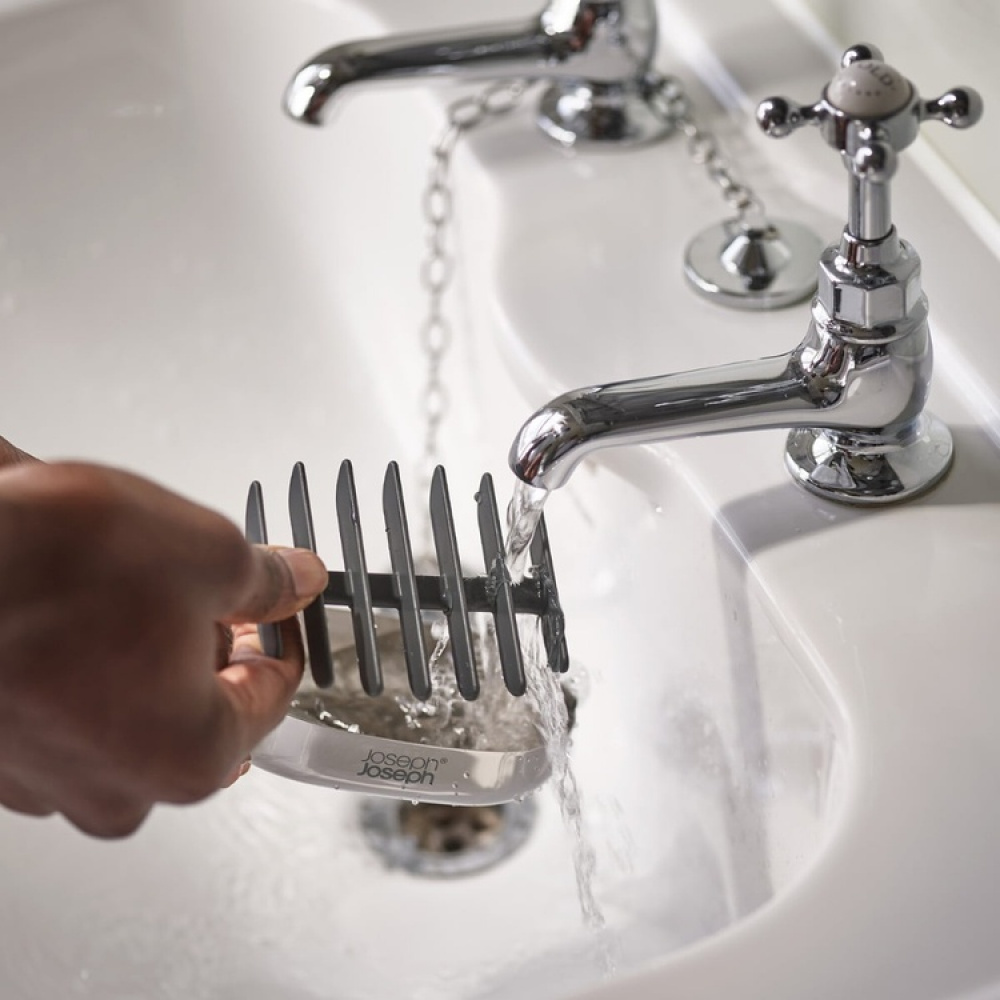 Soap cup in Stainless Steel, EASY STORE LUXE, 11.5 x 8 x H 2,5 cm, Joseph Joseph , Silver / Grey in the group Storage / Bathroom storage at SmartaSaker.se (43065)