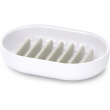 Soap cup, DUO QUICK-DRAIN, 11.5 x 8 x H 2,5 cm, Joseph Joseph, White Soap cup, DUO QUICK-DRAIN, 11.5 x 8 x H 2,5 cm, Joseph Joseph, White