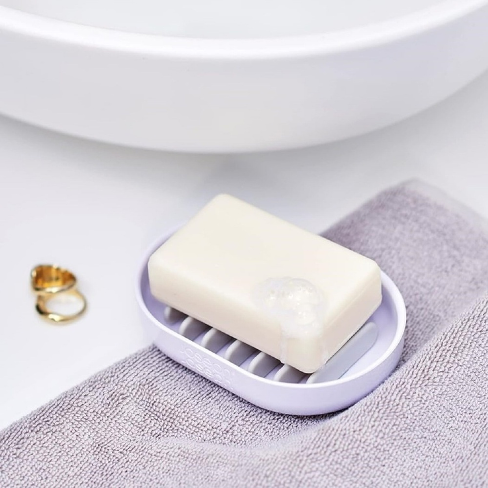 Soap cup, DUO QUICK-DRAIN, 11.5 x 8 x H 2,5 cm, Joseph Joseph, White in the group Storage / Bathroom storage at SmartaSaker.se (43070)