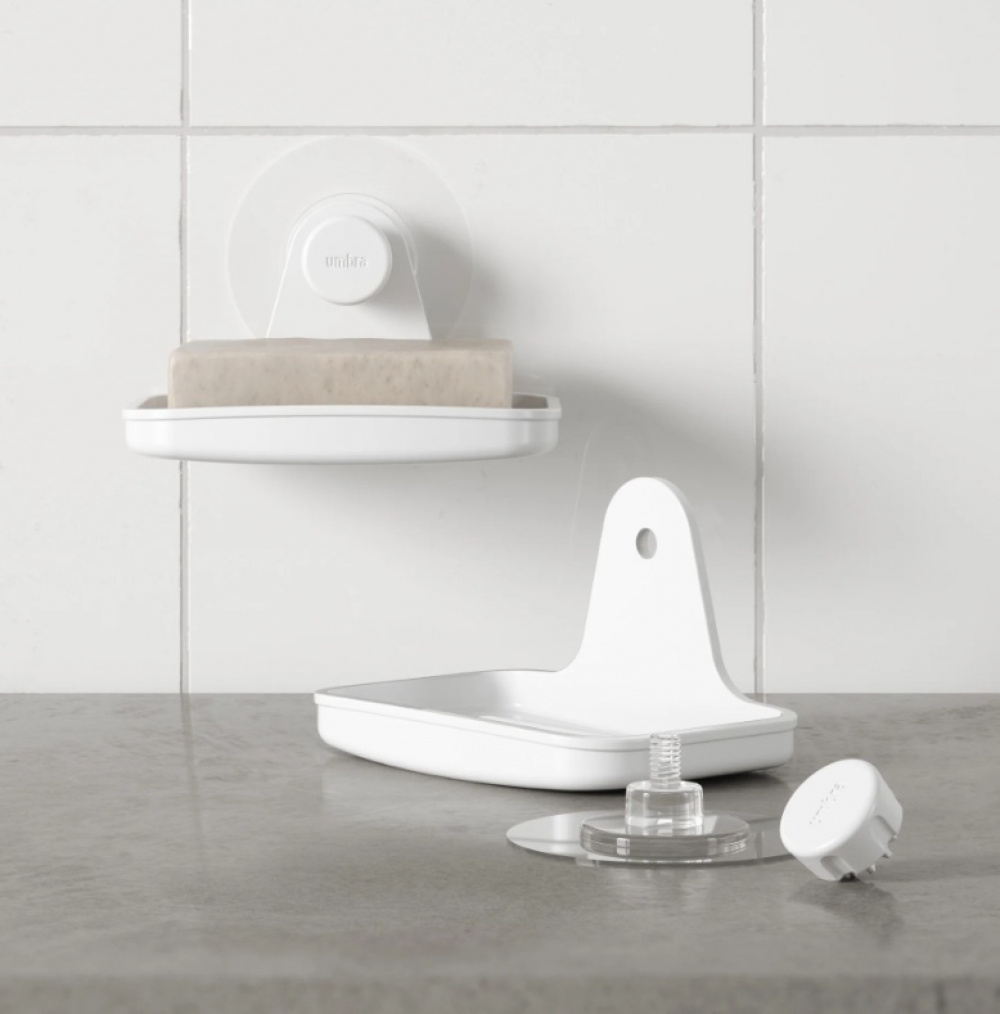Soap tray UMBRA FLEX ADHESIVE, White in the group Storage / Bathroom storage at SmartaSaker.se (43073)
