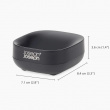 Soap Dish, SLIM COMPACT, Joseph Joseph, 7,1 x 8,4 x H 3,6 cm, Black Soap Dish, SLIM COMPACT, Joseph Joseph, 7,1 x 8,4 x H 3,6 cm, Black