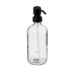 Soap pump in Glass, 450 ml, DISTRIBUTEUR À SAVON, Ø 7,4 x H 21 cm, Clear / Black Soap pump in Glass, 450 ml, DISTRIBUTEUR À SAVON, Ø 7,4 x H 21 cm, Clear / Black