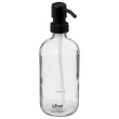 Soap pump in Glass, 450 ml, DISTRIBUTEUR À SAVON, Ø 7,4 x H 21 cm, Clear / Black Soap pump in Glass, 450 ml, DISTRIBUTEUR À SAVON, Ø 7,4 x H 21 cm, Clear / Black