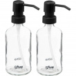 Soap pump in Glass, 450 ml, DISTRIBUTEUR À SAVON, Ø 7,4 x H 21 cm, Clear / Black Soap pump in Glass, 450 ml, DISTRIBUTEUR À SAVON, Ø 7,4 x H 21 cm, Clear / Black