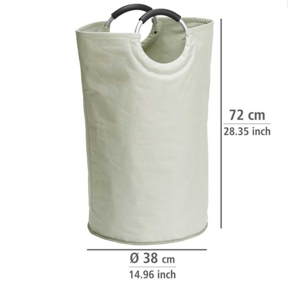 Laundry basket / Bag, 69 L, JUMBO, Ø 38 x H 72 cm, Off white in the group Storage / Laundry and care / Laundry baskets at SmartaSaker.se (43081)