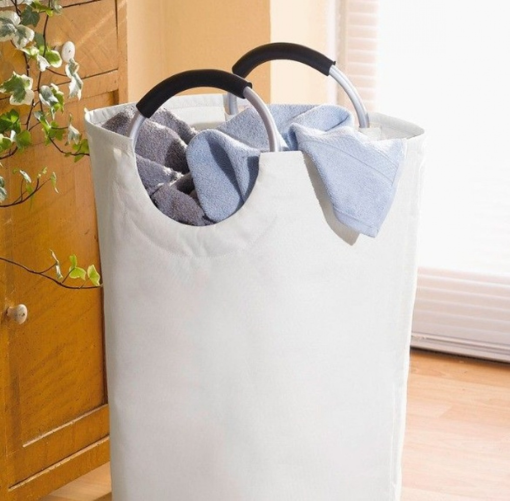 Laundry basket / Bag, 69 L, JUMBO, Ø 38 x H 72 cm, Off white in the group Storage / Laundry and care / Laundry baskets at SmartaSaker.se (43081)