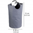 Laundry basket / Bag, 69 L, JUMBO, Ø 38 x H 72 cm, Anthracite Laundry basket / Bag, 69 L, JUMBO, Ø 38 x H 72 cm, Anthracite