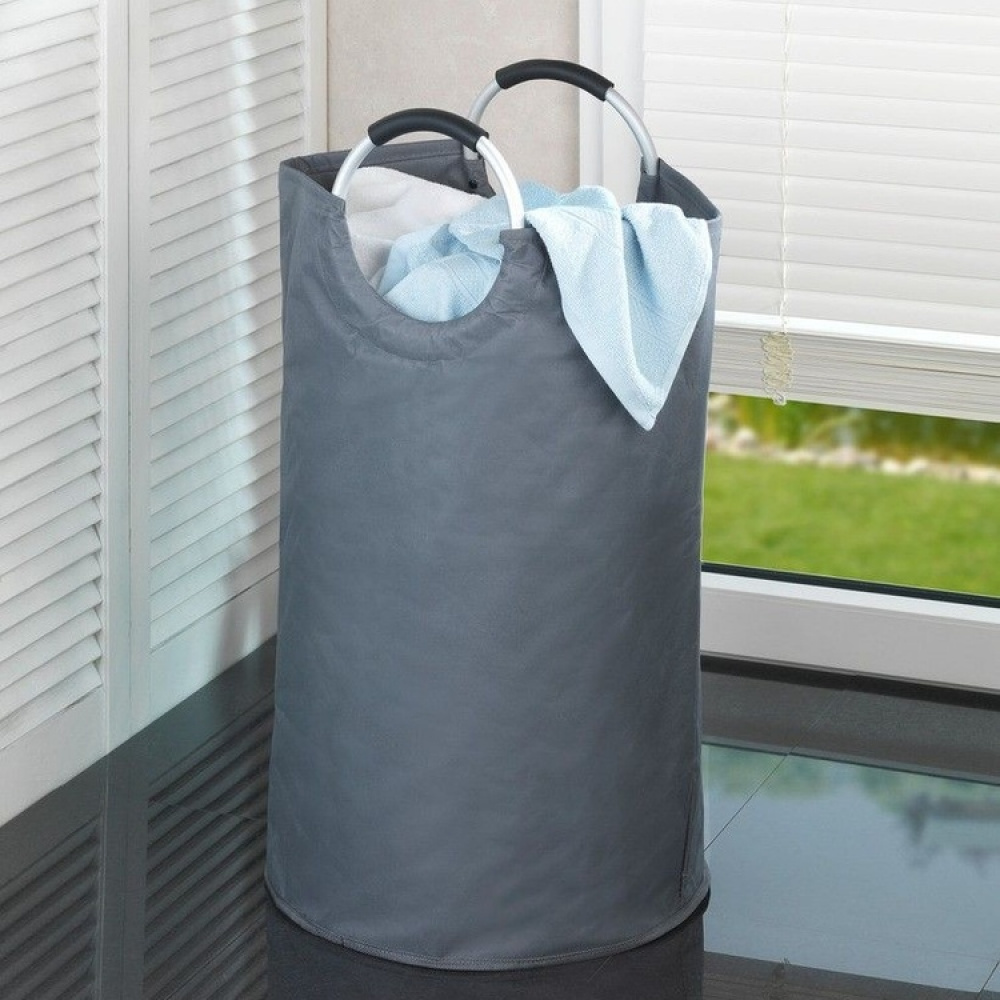 Laundry basket / Bag, 69 L, JUMBO, Ø 38 x H 72 cm, Anthracite in the group Storage / Laundry and care / Laundry baskets at SmartaSaker.se (43082)