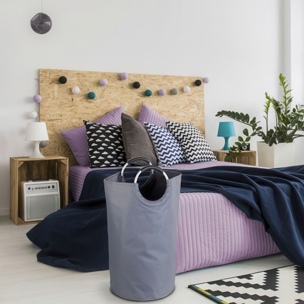 Laundry basket / Bag, 69 L, JUMBO, Ø 38 x H 72 cm, Anthracite in the group Storage / Laundry and care / Laundry baskets at SmartaSaker.se (43082)