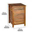 Laundry Basket in acacia, 56 L, FONDI, 45 x 45 x H 65 cm, Brown Laundry Basket in acacia, 56 L, FONDI, 45 x 45 x H 65 cm, Brown