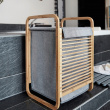 Laundry chest in bamboo, BAHRI, 40 x 30 X H 60 cm, brown / grey Laundry chest in bamboo, BAHRI, 40 x 30 X H 60 cm, brown / grey