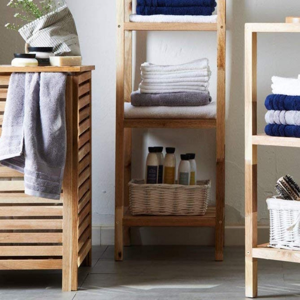 Laundry Basket in walnut, 57 L, NORWAY, 45 x 45 x H 65 cm, Brown in the group Storage / Laundry and care / Laundry baskets at SmartaSaker.se (43092)