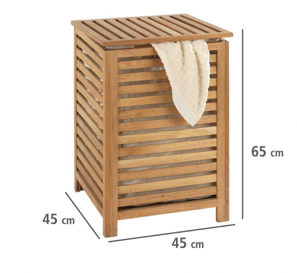 Laundry Basket in walnut, 57 L, NORWAY, 45 x 45 x H 65 cm, Brown in the group Storage / Laundry and care / Laundry baskets at SmartaSaker.se (43092)