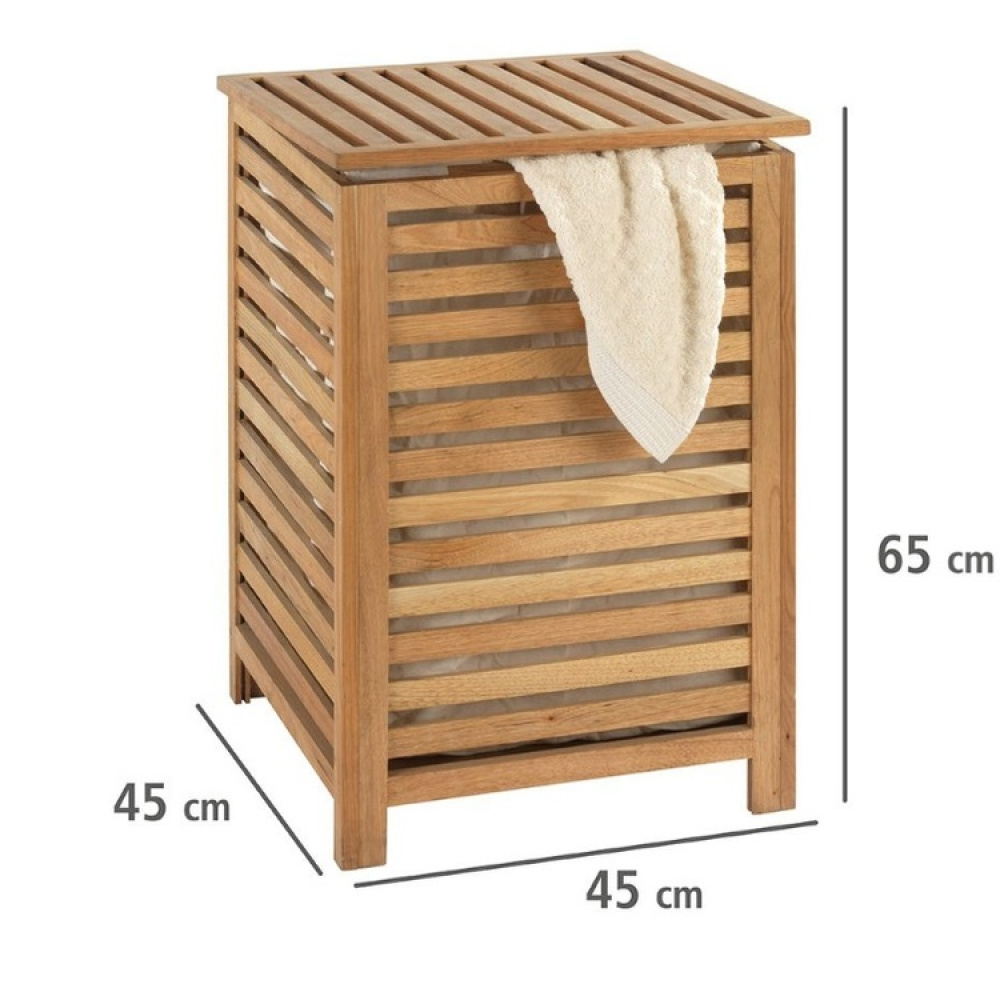 Laundry Basket in walnut, 57 L, NORWAY, 45 x 45 x H 65 cm, Brown in the group Storage / Laundry and care / Laundry baskets at SmartaSaker.se (43092)