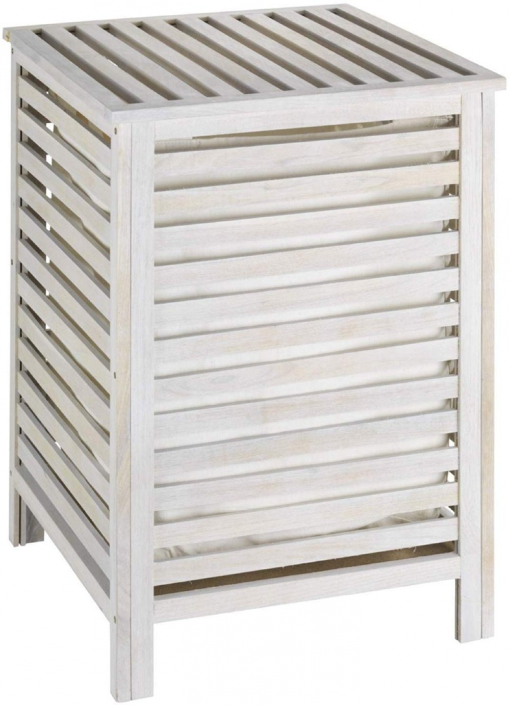 Laundry Basket in walnut, 65 L, NORWAY, 45 x 45 x H 65 cm, Natural white in the group Storage / Laundry and care / Laundry baskets at SmartaSaker.se (43093)