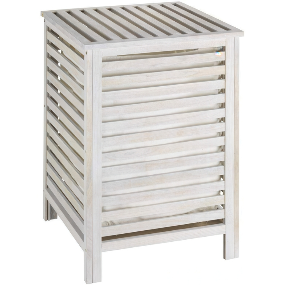 Laundry Basket in walnut, 65 L, NORWAY, 45 x 45 x H 65 cm, Natural white in the group Storage / Laundry and care / Laundry baskets at SmartaSaker.se (43093)