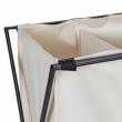 Laundry Bin, 3 Compartments, 145 L, TRIO XL, 69 x 37 x H 76 cm, Beige / Black