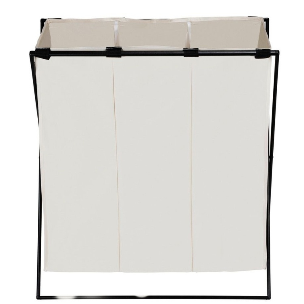 Laundry Bin, 3 Compartments, 145 L, TRIO XL, 69 x 37 x H 76 cm, Beige / Black in the group Storage / Laundry and care / Laundry baskets at SmartaSaker.se (43094)