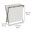 Laundry Bin, 3 Compartments, 145 L, TRIO XL, 69 x 37 x H 76 cm, Beige / Black Laundry Bin, 3 Compartments, 145 L, TRIO XL, 69 x 37 x H 76 cm, Beige / Black
