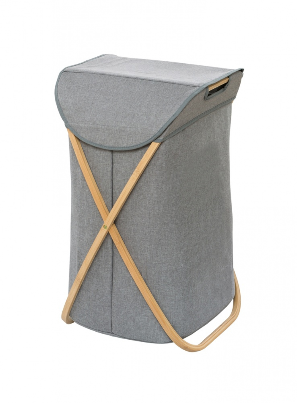 Laundry basket with bamboo frame, BAHRI, 40 x 30 X H 60 cm, Grey in the group Storage / Laundry and care / Laundry baskets at SmartaSaker.se (43095)