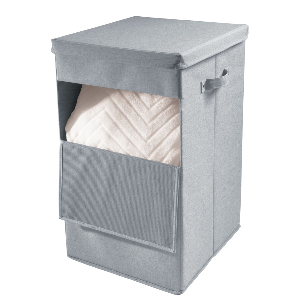 Laundry basket, collapsible, CODI HAMPER, 32 x 36 x H 60 cm, Grey in the group Storage / Laundry and care / Laundry baskets at SmartaSaker.se (43098)