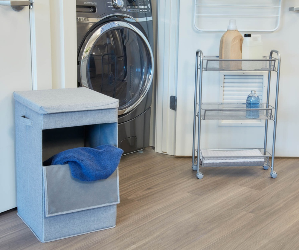 Laundry basket, collapsible, CODI HAMPER, 32 x 36 x H 60 cm, Grey in the group Storage / Laundry and care / Laundry baskets at SmartaSaker.se (43098)