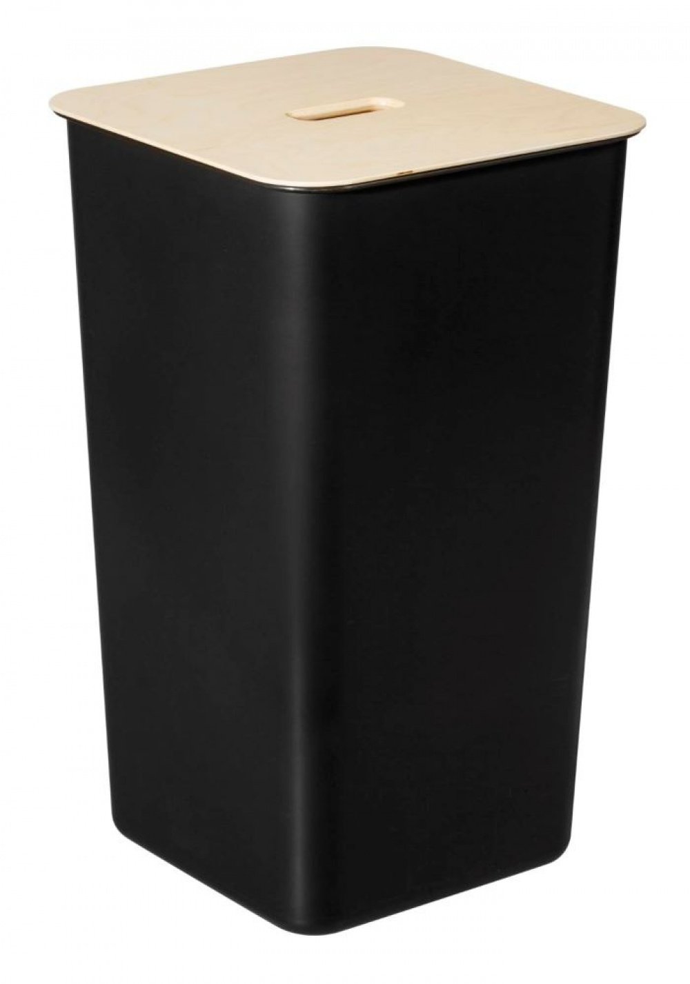 Laundry Basket, 53 L, SMARTSTORE COLLECT, 36 x 36 x H 58 cm, Black / wood in the group Storage / Laundry and care / Laundry baskets at SmartaSaker.se (43099)