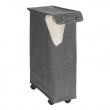 Laundry basket on wheels, Slim, CORNO PRIME, 18,5 x 40 x H 60 cm, Black / White Laundry basket on wheels, Slim, CORNO PRIME, 18,5 x 40 x H 60 cm, Black / White
