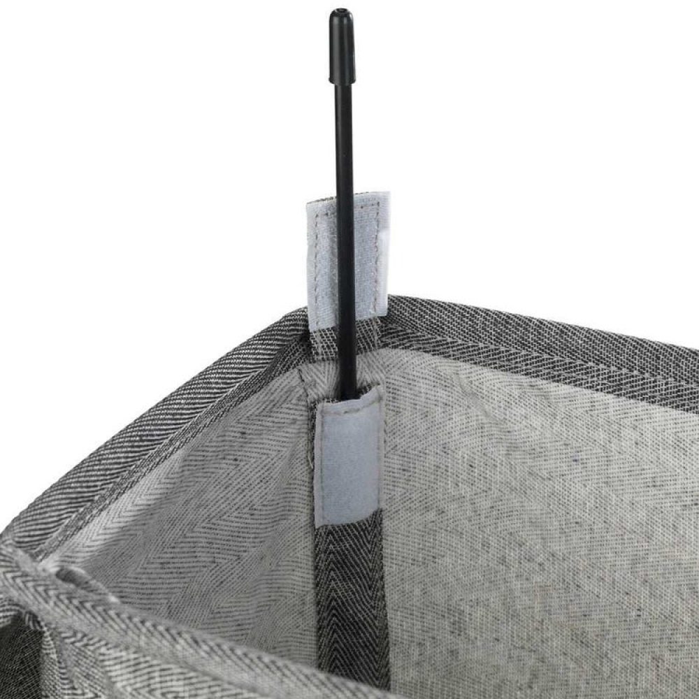 Laundry basket on wheels, Slim, CORNO PRIME, 18,5 x 40 x H 60 cm, Black / White in the group Storage / Laundry and care / Laundry baskets at SmartaSaker.se (43101)