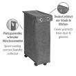 Laundry basket on wheels, Slim, CORNO PRIME, 18,5 x 40 x H 60 cm, Black / White Laundry basket on wheels, Slim, CORNO PRIME, 18,5 x 40 x H 60 cm, Black / White
